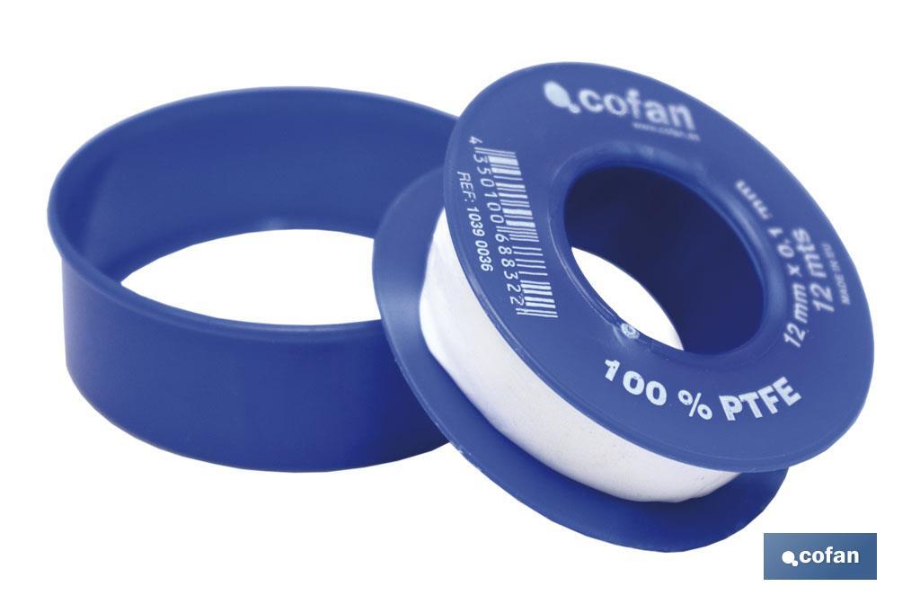 ROLLO 12 MTS CINTA PTFE DE 12mm X 0,10mm