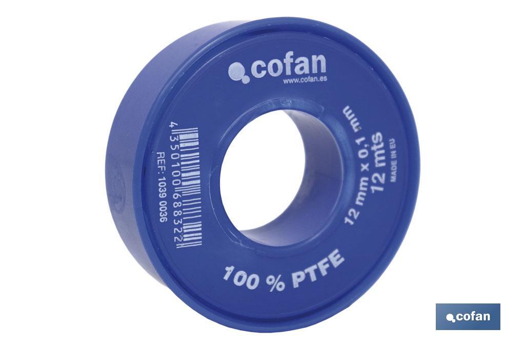 ROLLO 12 MTS CINTA PTFE DE 12mm X 0,10mm