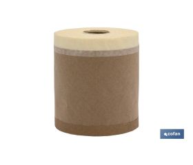 Cinta adhesiva crepé con papel Kraft | Color marrón | Medidas en 10, 15, 30 y 45 cm de ancho y 45 metros de largo