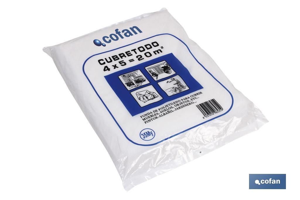 PLÁSTICO CUBRETODO EXTRA FUERTE 4 X 5 M.