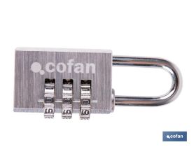 CANDADO COMBINACIÓN 3 DÍGITOS 30 MM