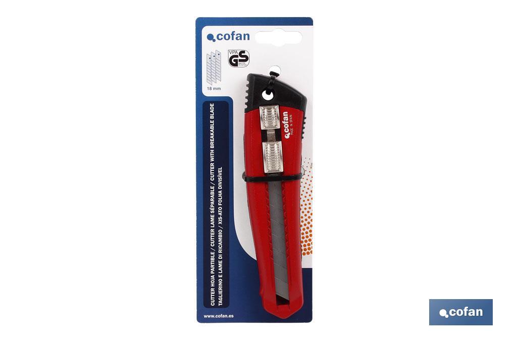 CUTTER HOJA PARTIBLE 18MM CUERPO ZAMAK