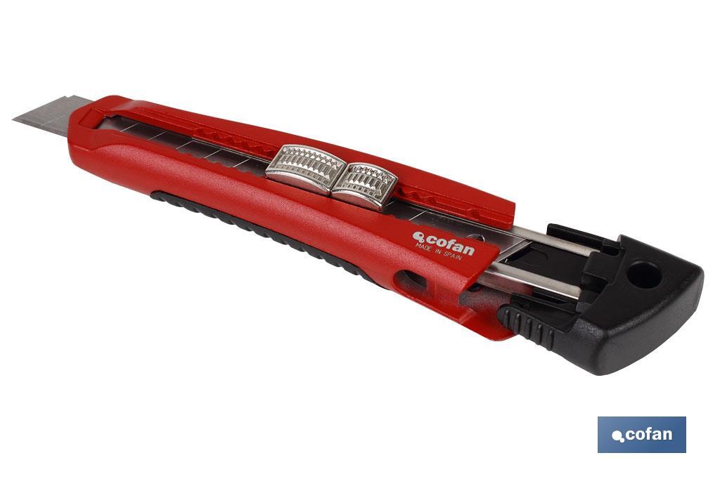 CUTTER HOJA PARTIBLE 18MM CUERPO ZAMAK