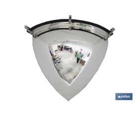 Espejo rinconero | Cuarto hemisférico | Diámetro de 45 cm