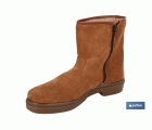 Bota de Serraje | Con Cremallera | Modelo Carona | Color Marrón | Suela de Caucho