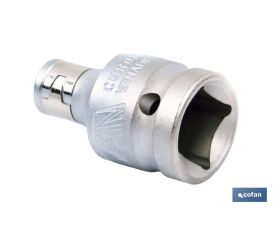 Adaptador de carraca para puntas 1/4 | Fabricado en acero al cromo vanadio | Medidas del adaptador de 1/4