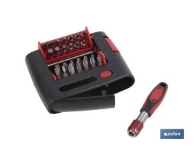 SET PUNTAS  PH, PZ, TORX, SL, HEX  (27 pcs.)