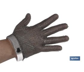 Guantes Anticorte | Malla Fabricada en Acero Inox | Guante de Metal para Trabajo de Seguridad | Talla M, L y XL