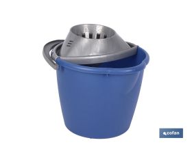 Cubo + Escurridor | Color Azul | Modelo Amir | Con Asa Ergonómica