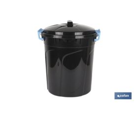 Cubo de Basura | Color Negro | Capacidad 21 L | Con Asas de Cierre Incorporadas | Cubo de Basura con Tapa