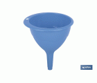 Embudo de polipropileno Udai | Disponible en color azul con certificado alimentario | Diferentes medidas