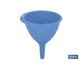 Embudo de polipropileno Udai | Disponible en color azul con certificado alimentario | Diferentes medidas
