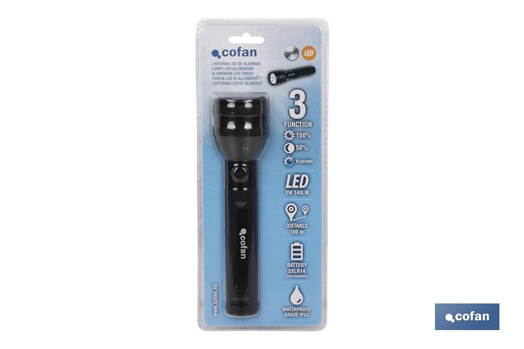 LINTERNA ALUM. HIGH POWER LED 140Lm Ø 5 x23cm