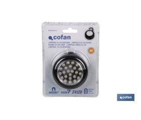 LÁMPARA 24 LED REDONDA IMÁN/GANCHO