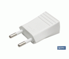 Clavija Bipolar de espiga | 10 A - 250 V | Color Blanco