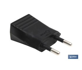 Clavija Bipolar de espiga | 10A - 250V | Color Negro