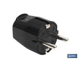 Clavija Bipolar Schuko | 16 A - 250 V | Color Negro
