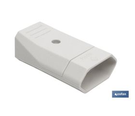 Base enchufe bipolar aérea | Color blanco | 10 A - 250 V