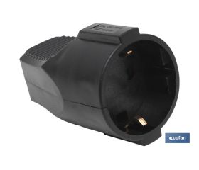Base móvil enchufe bipolar | Color negro | 16 A - 250 V