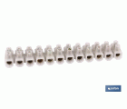Regleta de conexión | 12 bornes para cable de varias Medidas | Color Blanco