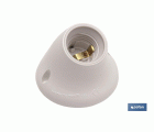 Portalámparas Termoplástico E-27 de superficie | Zócalo curvo | Color Blanco