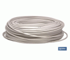 Rollo de cable de Antena TV Coaxial | 75 Ohm | Color blanco | Longitud 100 metros