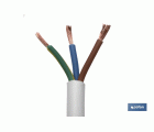 Rollo Cable Eléctrico de 100 m | PVC H05VV-F | Sección 3 x 1 mm2 | Color Blanco