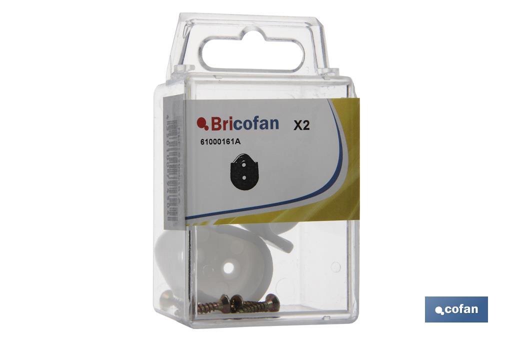 BL 2 UDS SOPORTE BARRA ARMARIO BLANCO