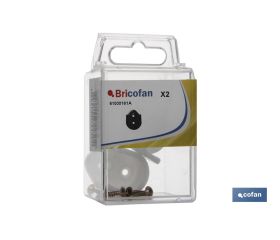 BL 2 UDS SOPORTE BARRA ARMARIO MARRÓN