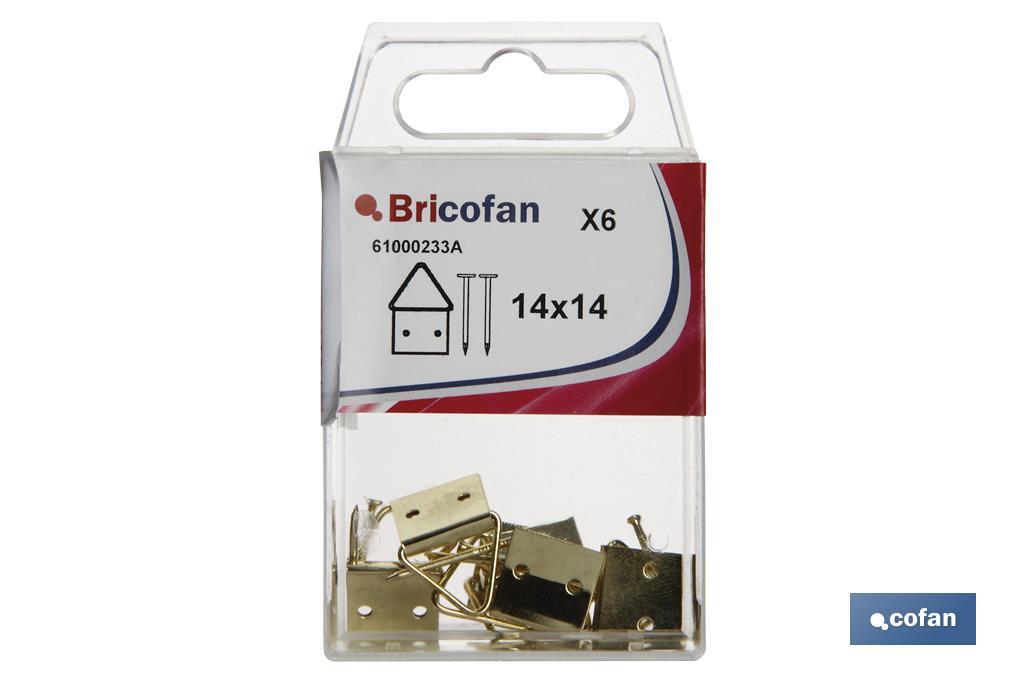 BL 12 UDS CUELGACUADROS 6 X 6MM