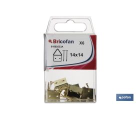 BLÍSTER DE 6 UDS. CUELGACUADROS 14 X 14 MM VENTA UNITARIA