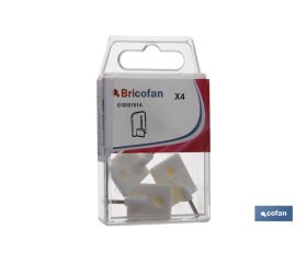 BLÍSTER DE 4 UDS. SOPORTE BLANCO PARA CORTINAS VENTA UNITARIA