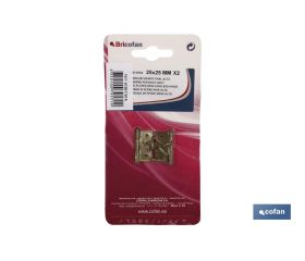 2 UDS. BISAGRA DE HIERRO LATONADO FIN ALTO 35X30 VENTA UNITARIA