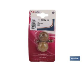 2 UDS. POMO DE ROBLE 30 MM VENTA UNITARIA