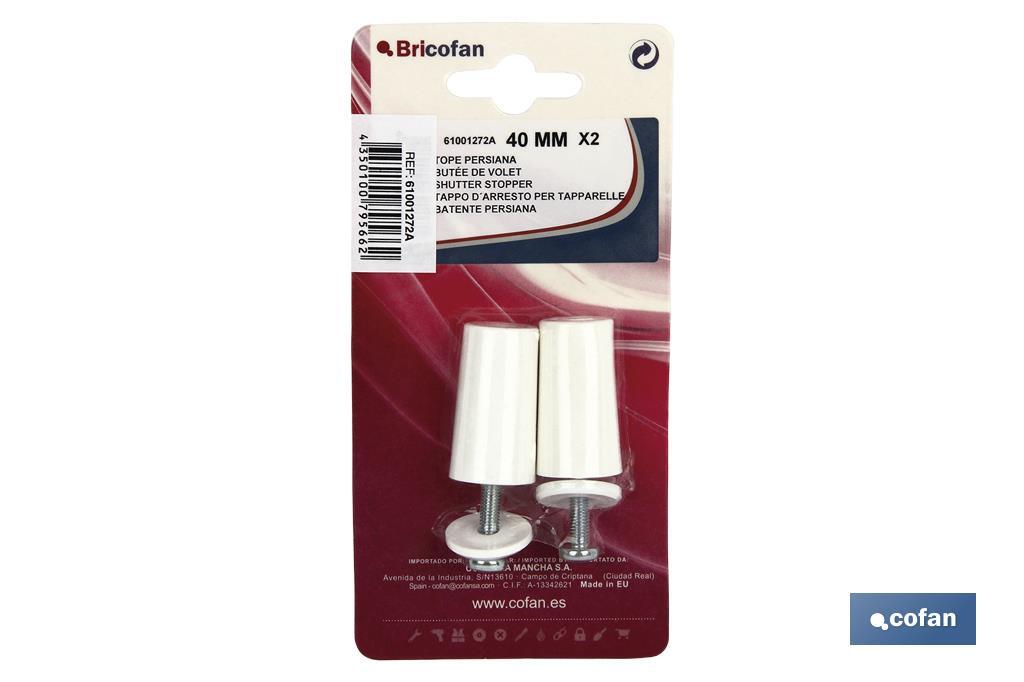 TOPE PERSIANA 40MM MARFIL 2 UDS