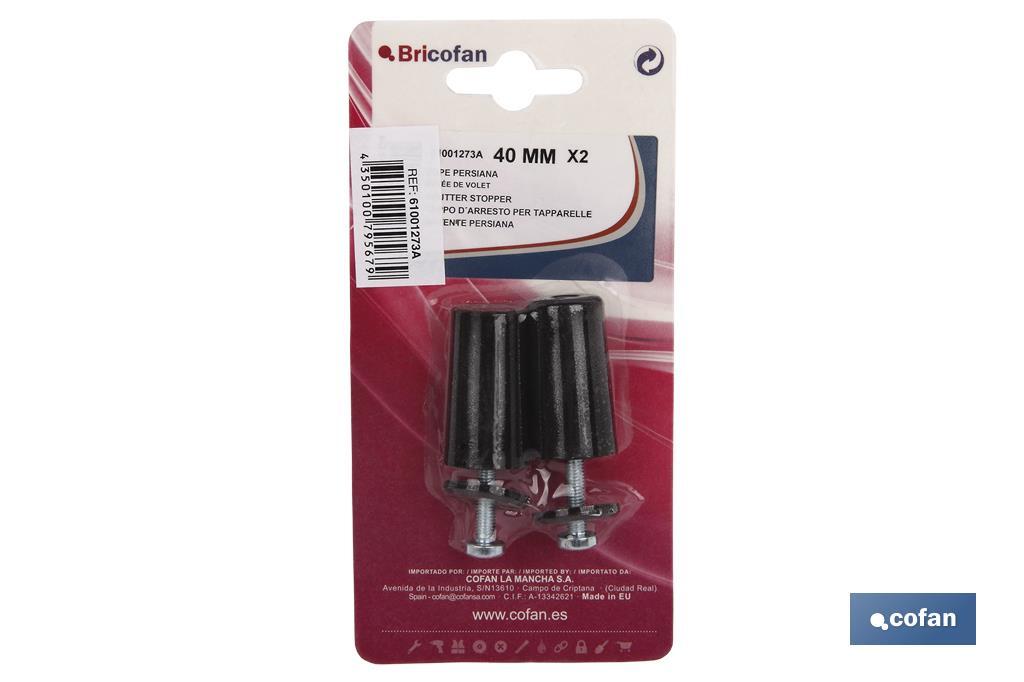 TOPE PERSIANA 40MM MARFIL 2 UDS