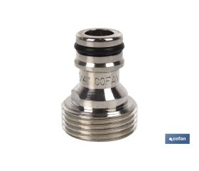 Adaptador de latón de rosca macho 3/4 pulgadas | Apto para manguera | Ideal para jardinería