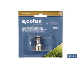 ADAPTADOR LATÓN ROSCA MACHO 3/4