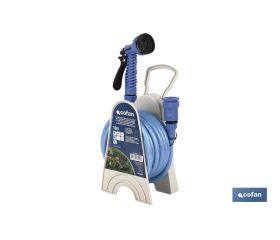 Kit de Manguera de 10 metros + Accesorios | Diámetro 9,5 mm | Ligera y Compacta | Uso Doméstico y de Jardín | Fácil Conexión y Almacenaje