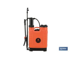 Pulverizador Espalda Manual | Capacidad 12 litros | Color Naranja/Negro