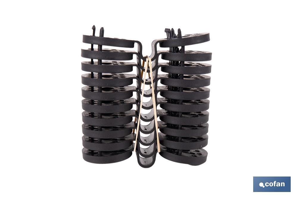 PACK 10 UDS. PINZA NEGRA PARA MALLA DE SOMBREO