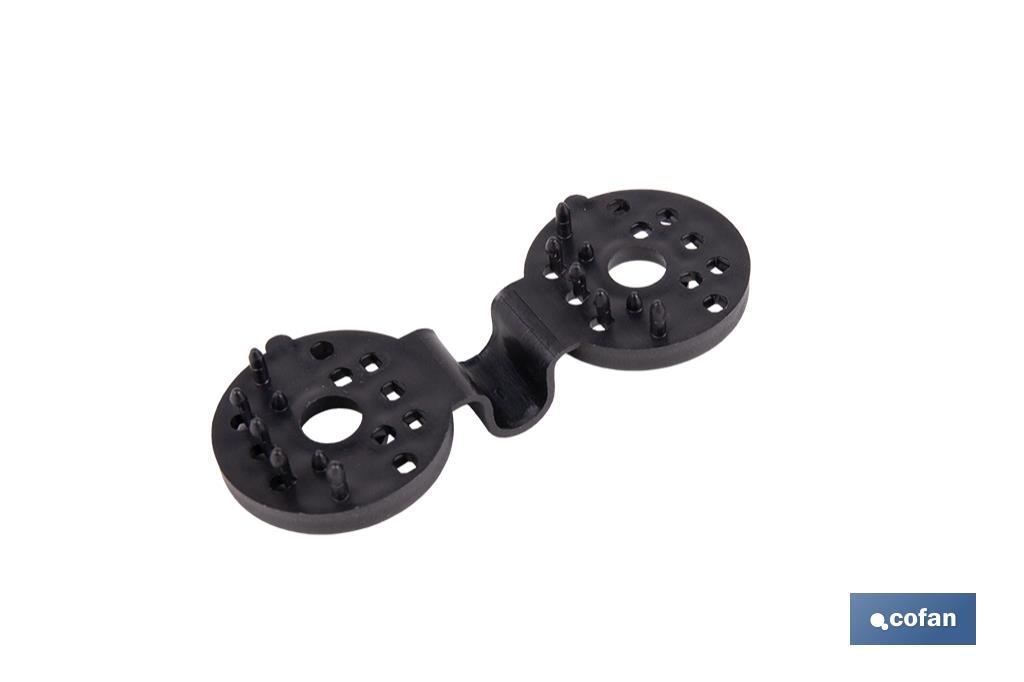 PACK 10 UDS. PINZA NEGRA PARA MALLA DE SOMBREO