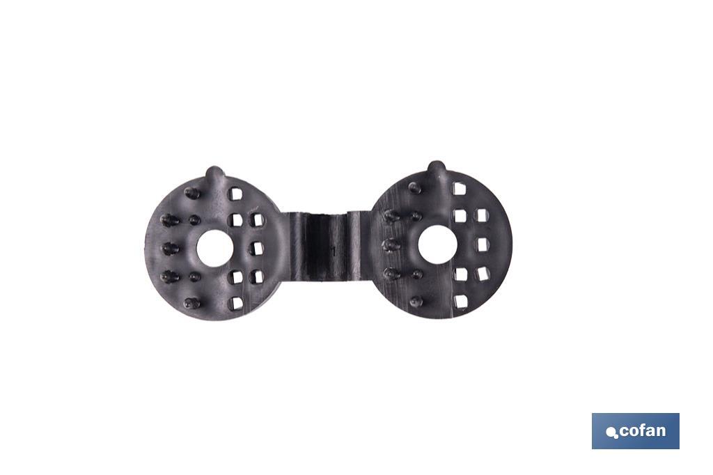 PACK 10 UDS. PINZA NEGRA PARA MALLA DE SOMBREO