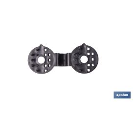 PACK 10 UDS. PINZA NEGRA PARA MALLA DE SOMBREO