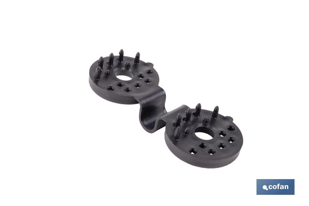 PACK 10 UDS. PINZA NEGRA PARA MALLA DE SOMBREO