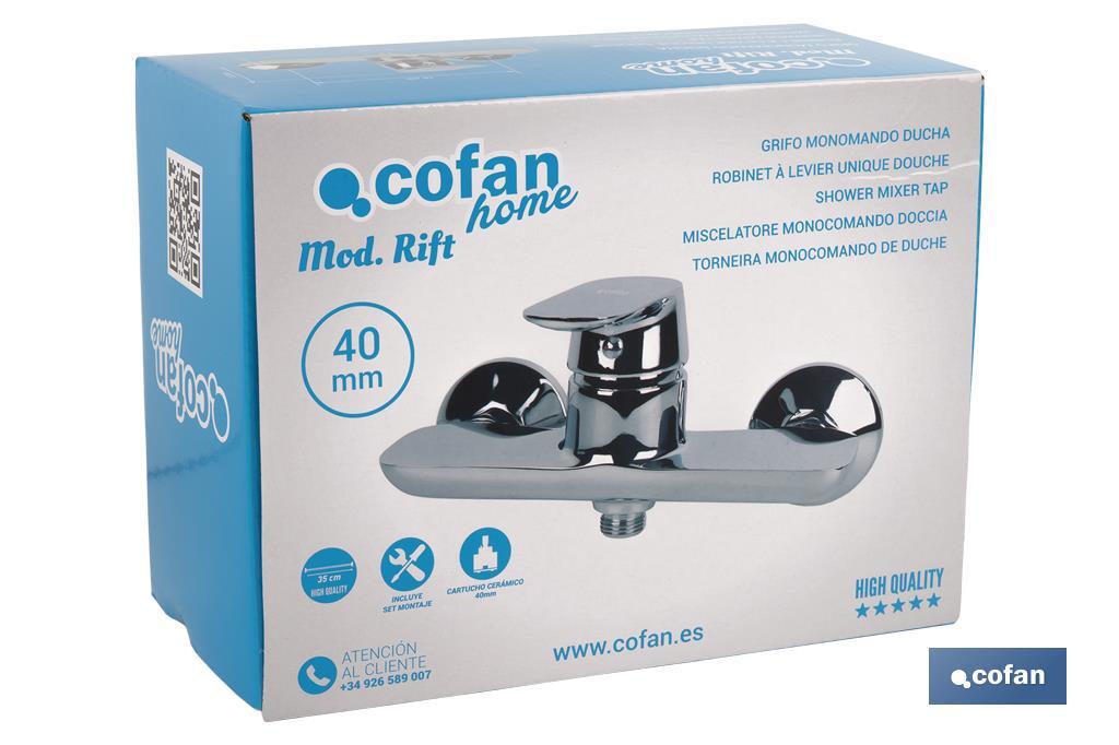 GRIFO MONOMANDO DUCHA 40 MM MODELO RIFT