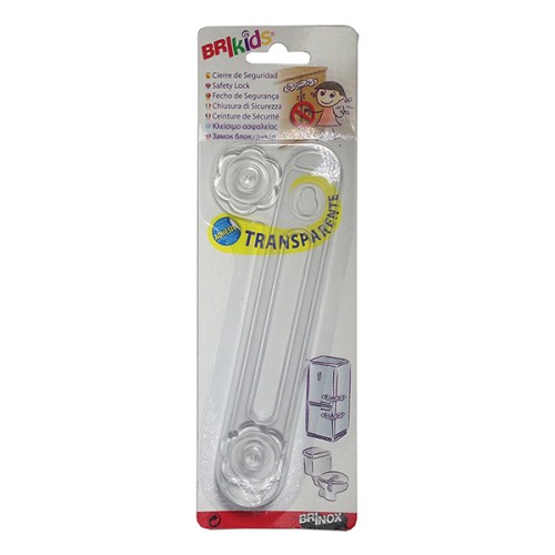 Mod. B2051-H Cierre de seguridad para armarios y cajones. Transparente. 176 x 29 mm [Blister 1 unidad]