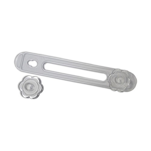 B2051-H Cierre de seguridad para armarios y cajones. Transparente. 176 x 29 mm