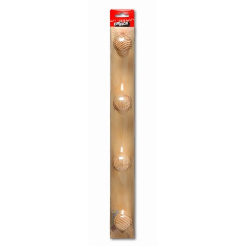 Mod. B3032-Y Perchero madera Pino. Roble. 480 x 55 mm. 4 pomos [Blister 1 unidad]