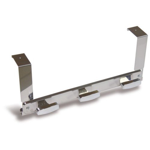 B3246-J Perchero para puerta Acero Inox. Cromado. 350 x 40 mm. 3 pomos